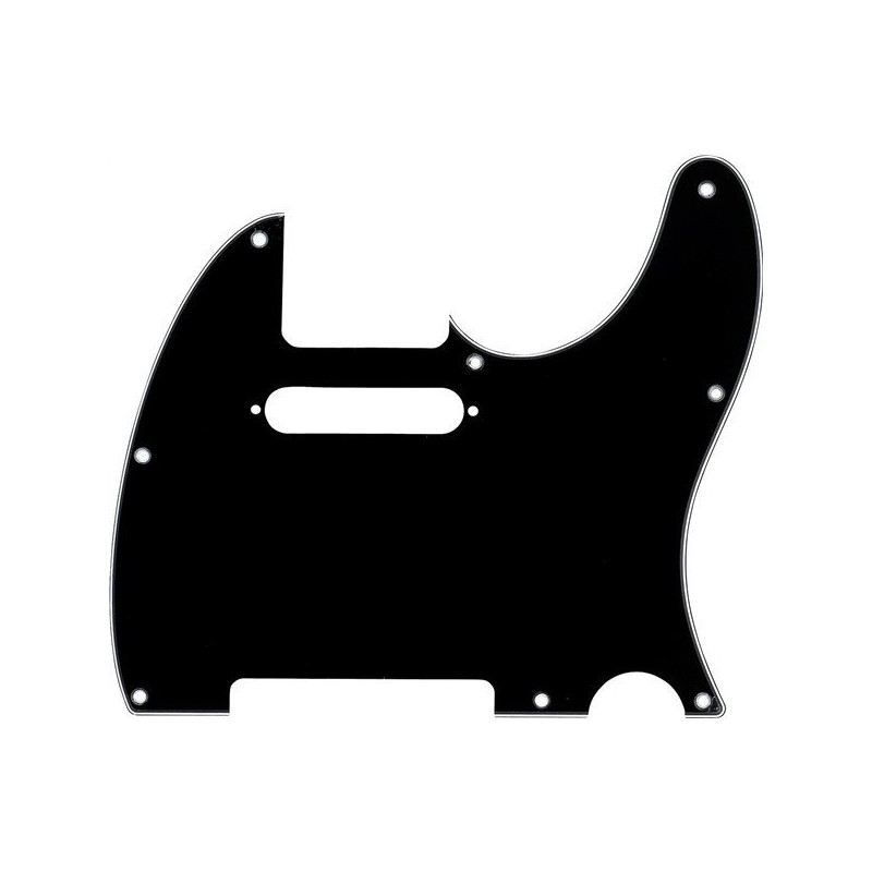 Fender Pickguard Tele 8-Hole Black 3-Ply
