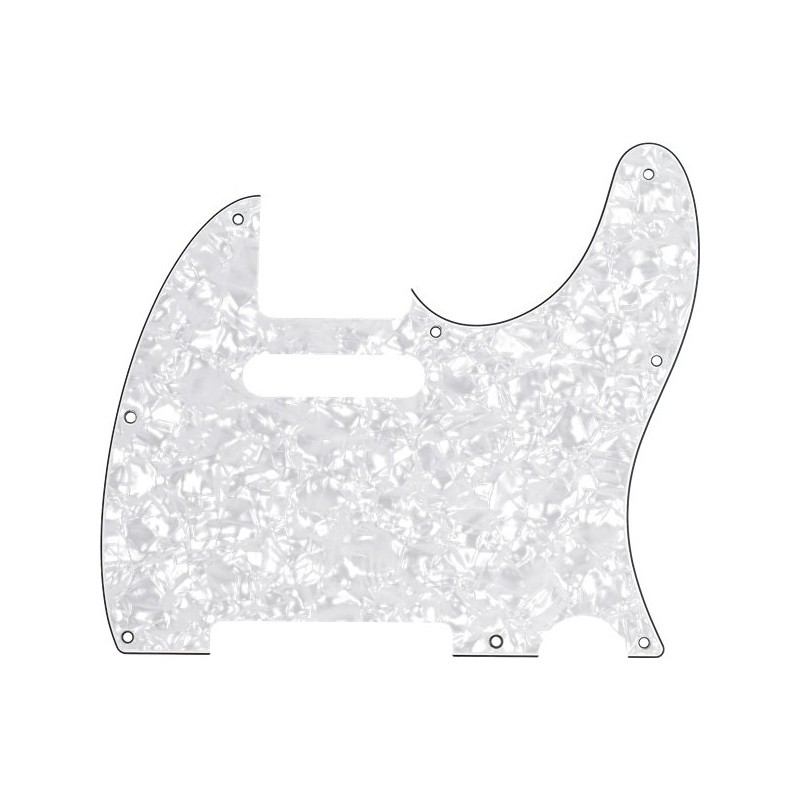 Fender Pickguard Tele 8-Hole White Pearl 4-Ply