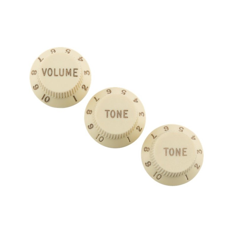 Fender Road Worn Strat Knobs Aged White