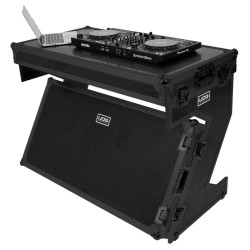 UDG U91072BL Ultimate Flight Case Portable Z-Style DJ Table BLK Plus