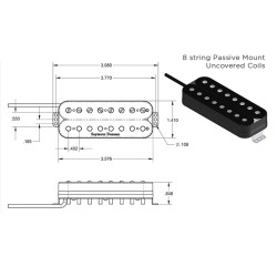 Seymour Duncan 8STR Distortion Bridge Black