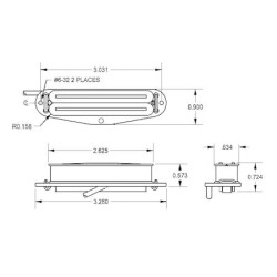 Seymour Duncan SCR-1b Cool Rails For Stratocaster Neck