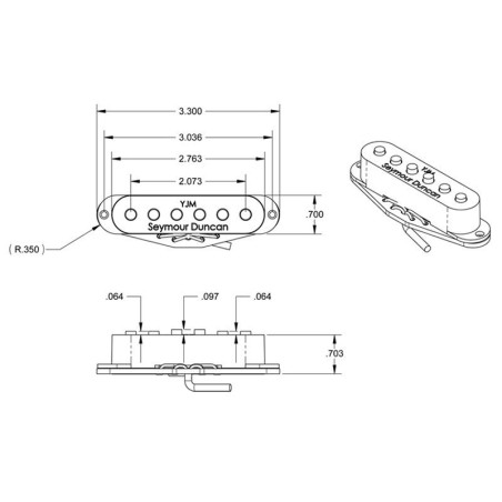Seymour Duncan STSK-10s YJM Fury White