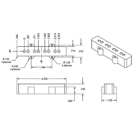 Seymour Duncan STKJ-2n Bridge Hot Stack For Jazz Bass