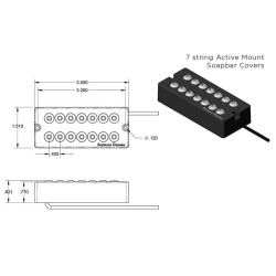 Seymour Duncan 7 String Invader Bridge Soapbar