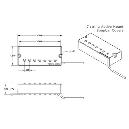 Seymour Duncan 7 String Distortion Bridge Soapbar