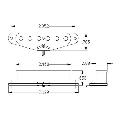 Seymour Duncan APTL-1 Alnico II Bridge For Telecaster
