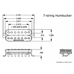 Seymour Duncan Duality 7 String Neck Black