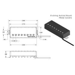 Seymour Duncan 8 String Distortion Bridge Blackmetal