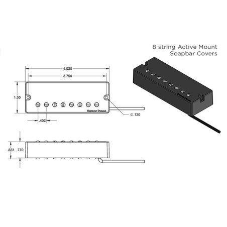 Seymour Duncan 8 Strings Distortion Neck Soapbar