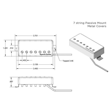 Seymour Duncan 7 String Sentient Neck Soapbar