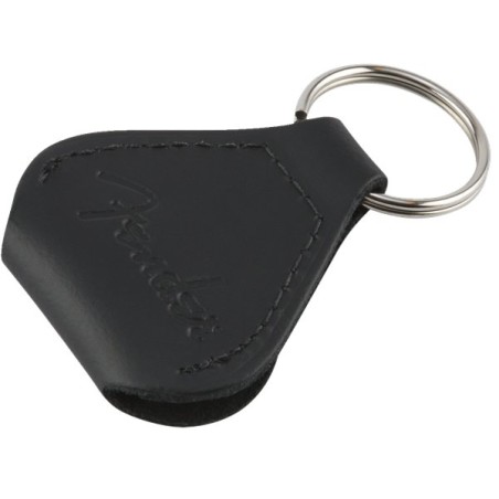 Fender Leather Pick Holder Keychain Black