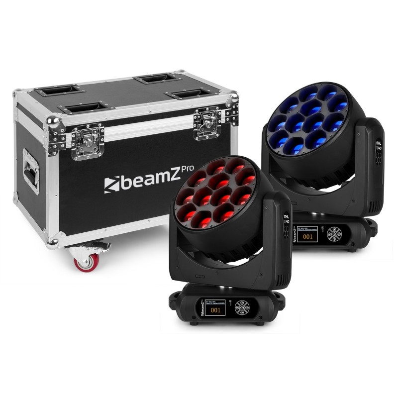 Beamz MHL1240 2pcs con flightcase