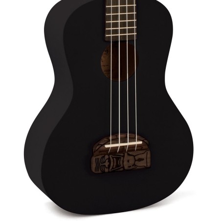 Kohala KT-CBK Tiki Uke Black Ukulele Concerto