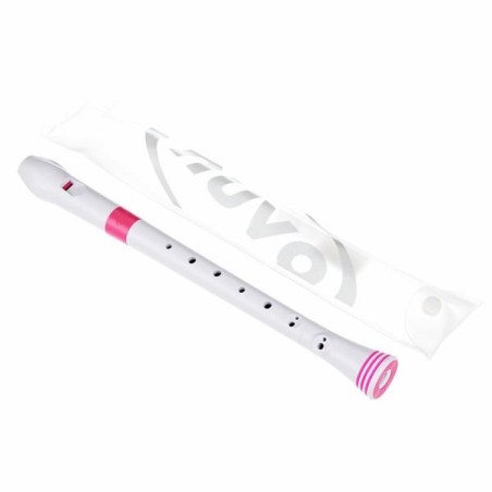 NUVO Recorder White/Pink With Baroque Fingering