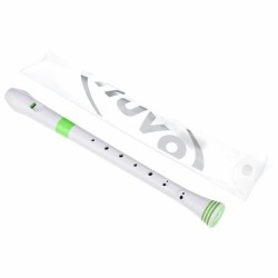 NUVO Recorder White/green Baroque Fingering