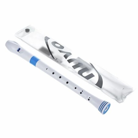 NUVO Recorder+ White/blue German Fingering