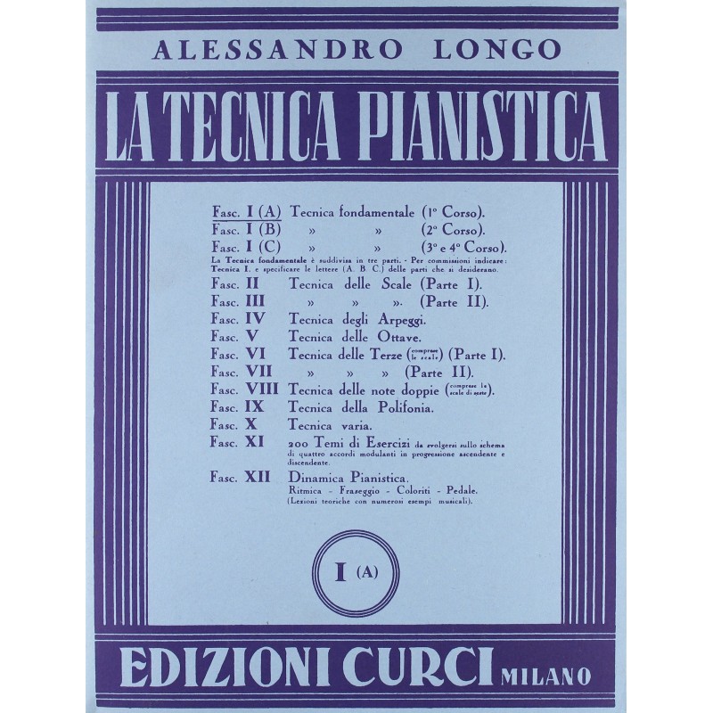 Alessandro Longo Tecnica Pianistica Vol.1A