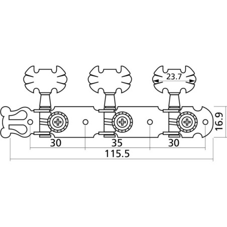 YELLOW PARTS EZ1779N Meccaniche Chitarra Classica
