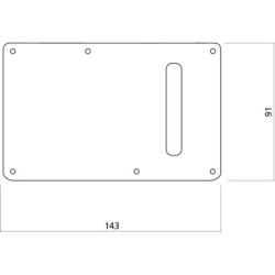 YELLOW PARTS EZ2120B Piastra Posteriore Tremolo
