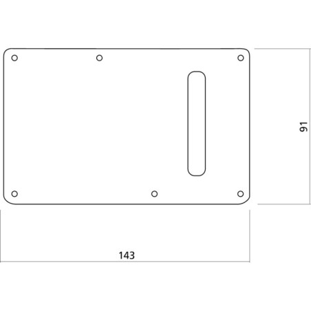YELLOW PARTS EZ2120B Piastra Posteriore Tremolo