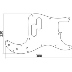 YELLOW PARTS EZ1106W Battipenna Precision Bass