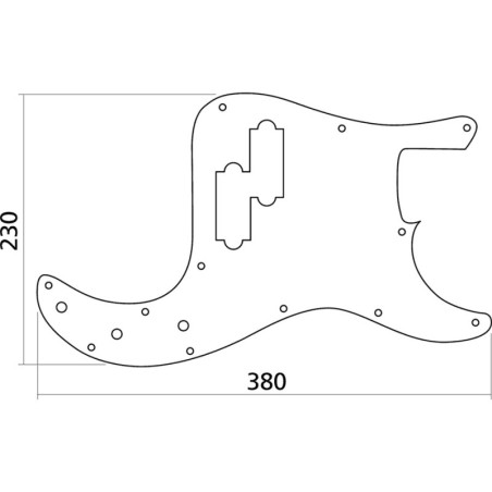 YELLOW PARTS EZ1106W Battipenna Precision Bass