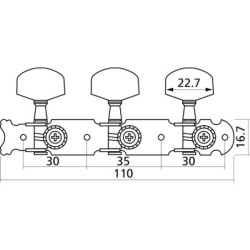 YELLOW PARTS EZ1761N Meccaniche Chitarra Acustica