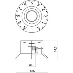 YELLOW PARTS EZ2215B Manopole Regolazione SG