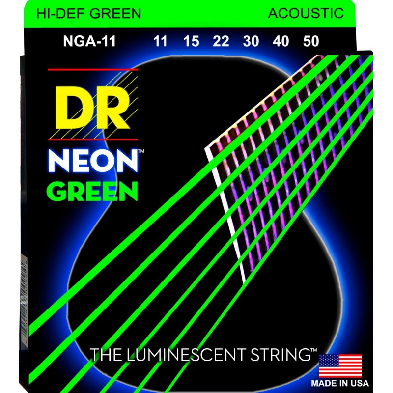 DR Strings NGA-11 Neon Green