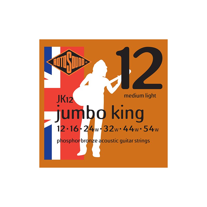 Rotosound JK12 Jumbo King Acoustic Medium Light 12-54