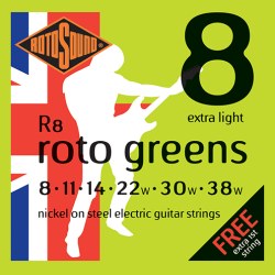 Rotosound R8 Roto Greens 8-38