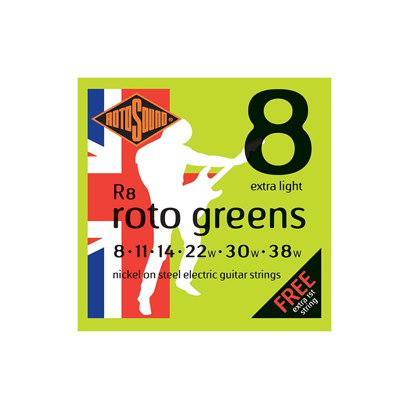 Rotosound R8 Roto Greens 8-38
