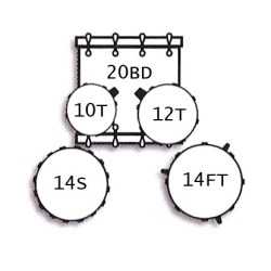 Tamburo T5P20BSSK Black Sparkle
