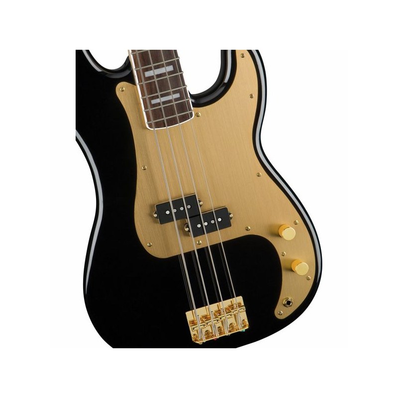 Squier 40th Anniversary Precision Bass Gold Ed BK