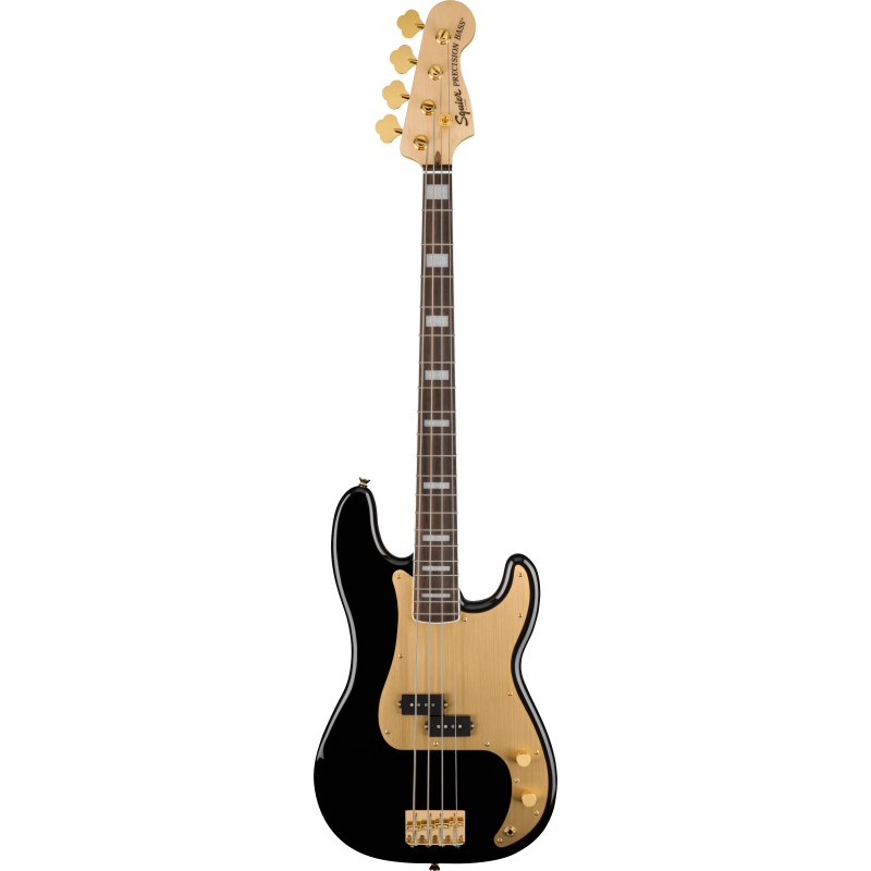 Squier 40th Anniversary Precision Bass Gold Ed BK