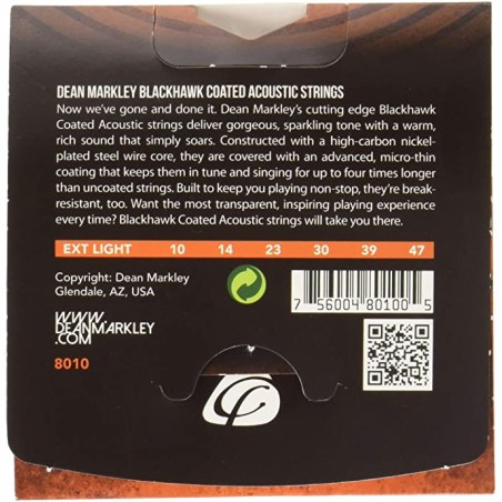 Dean Markley 8010 Blackhawk Coated 10-47