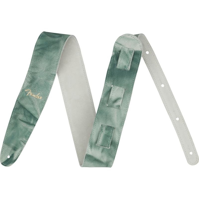 Fender Tie Dye Leather Strap Sage Green
