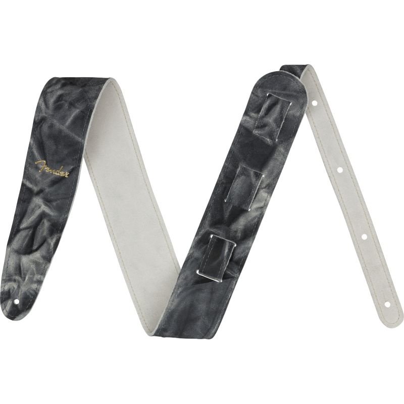 Fender Tie Dye Leather Strap Black