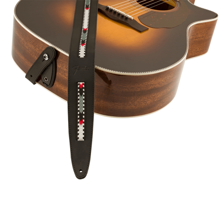 Fender Paramount Acoustic Strap Leather Black