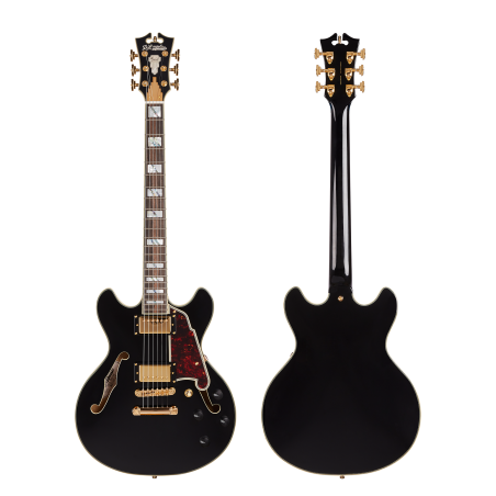 D'Angelico Excel Mini DC (stop-bar) Black