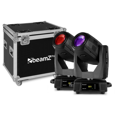 Beamz Tiger 17R Beam/Spot 350W 2pcs con Flightcase