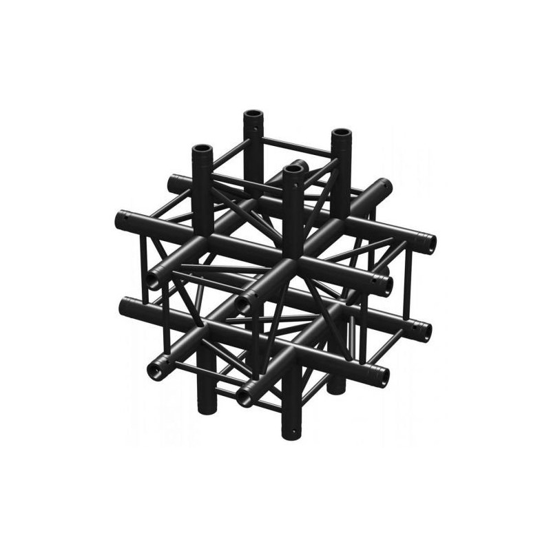 Beamz P30-C60 Truss 6 Way X-junction Black