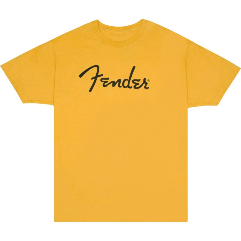 Fender Spaghetti Logo T-Shirt Butterscotch Bld L