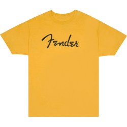 Fender Spaghetti Logo T-Shirt Butterscotch Bld L