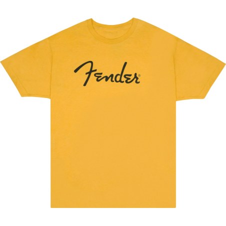 Fender Spaghetti Logo T-Shirt Butterscotch Bld L