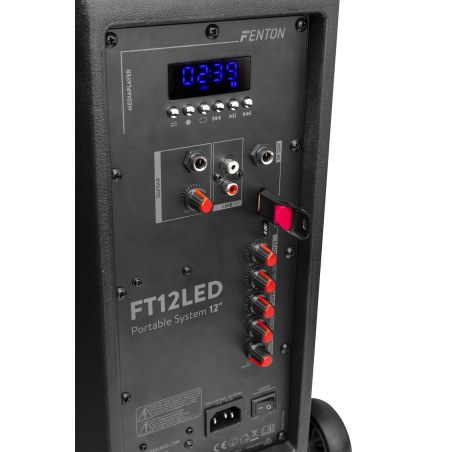 Fenton FT12LED Portable System 12" 700W Black