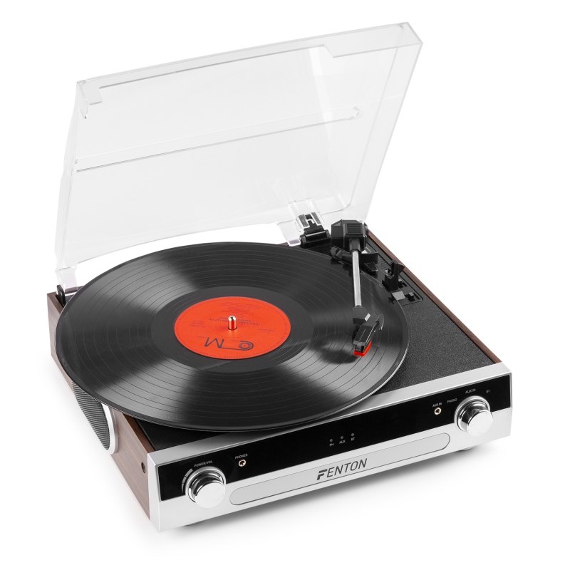 Fenton RP102A Record Player BT Aluminium/wood