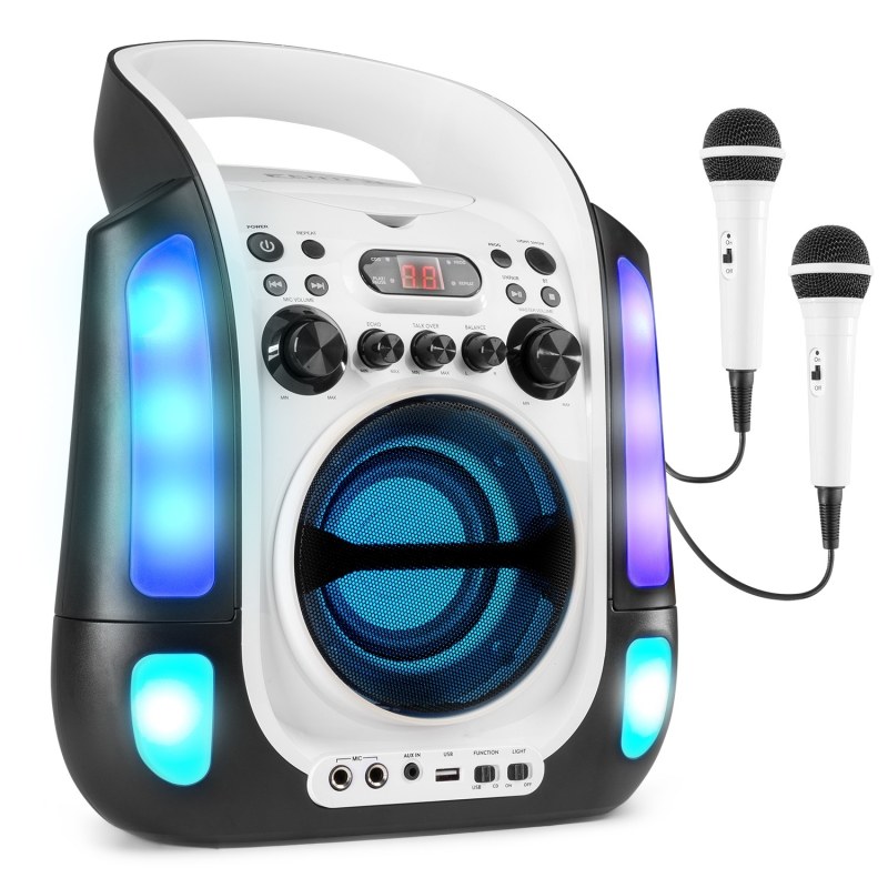 Fenton SBS30W Karaoke With CD and 2 Microphone White