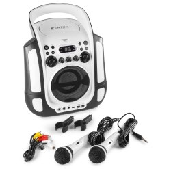 Fenton SBS30W Karaoke With CD and 2 Microphone White